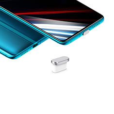 Tappi Antipolvere USB-C Jack Anti-dust Type-C Anti Polvere Universale H02 per Samsung Galaxy A42 5G Argento