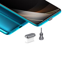 Tappi Antipolvere USB-C Jack Anti-dust Type-C Anti Polvere Universale H03 per Huawei Honor 30 Pro Grigio Scuro