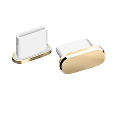 Tappi Antipolvere USB-C Jack Anti-dust Type-C Anti Polvere Universale H06 per Apple iPhone 15 Oro
