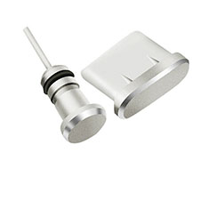 Tappi Antipolvere USB-C Jack Anti-dust Type-C Anti Polvere Universale H09 per Apple iPhone 15 Argento