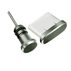 Tappi Antipolvere USB-C Jack Anti-dust Type-C Anti Polvere Universale H09 per Apple iPhone 15 Plus Nero
