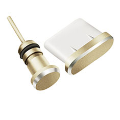 Tappi Antipolvere USB-C Jack Anti-dust Type-C Anti Polvere Universale H09 per Apple iPhone 15 Plus Oro