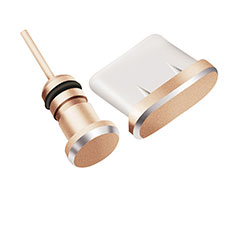 Tappi Antipolvere USB-C Jack Anti-dust Type-C Anti Polvere Universale H09 per Apple iPhone 15 Plus Oro Rosa