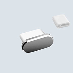 Tappi Antipolvere USB-C Jack Anti-dust Type-C Anti Polvere Universale H10 per Oppo F21 Pro 4G Grigio Scuro