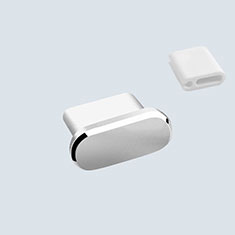 Tappi Antipolvere USB-C Jack Anti-dust Type-C Anti Polvere Universale H10 per Apple iPad Pro 11 (2021) Argento