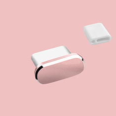 Tappi Antipolvere USB-C Jack Anti-dust Type-C Anti Polvere Universale H10 per Apple iPad Pro 11 (2021) Oro Rosa