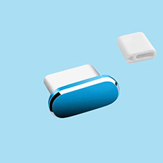 Tappi Antipolvere USB-C Jack Anti-dust Type-C Anti Polvere Universale H10 per Apple iPhone 15 Plus Blu
