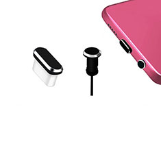 Tappi Antipolvere USB-C Jack Anti-dust Type-C Anti Polvere Universale H12 per Apple iPhone 15 Plus Nero