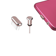 Tappi Antipolvere USB-C Jack Anti-dust Type-C Anti Polvere Universale H12 per Apple iPhone 15 Plus Oro Rosa