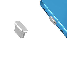 Tappi Antipolvere USB-C Jack Anti-dust Type-C Anti Polvere Universale H13 per Apple iPhone 15 Plus Argento