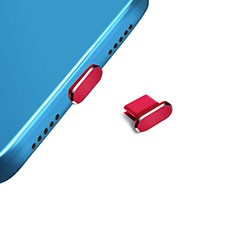 Tappi Antipolvere USB-C Jack Anti-dust Type-C Anti Polvere Universale H14 per Apple iPhone 15 Pro Rosso