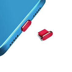 Tappi Antipolvere USB-C Jack Anti-dust Type-C Anti Polvere Universale H14 per Oppo A15 Rosso