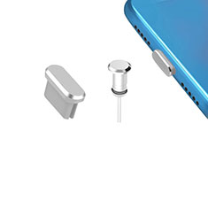 Tappi Antipolvere USB-C Jack Anti-dust Type-C Anti Polvere Universale H15 per LG K51S Argento