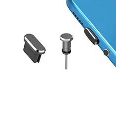 Tappi Antipolvere USB-C Jack Anti-dust Type-C Anti Polvere Universale H15 per Apple iPhone 15 Plus Grigio Scuro