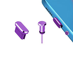 Tappi Antipolvere USB-C Jack Anti-dust Type-C Anti Polvere Universale H15 per Apple iPhone 15 Plus Viola