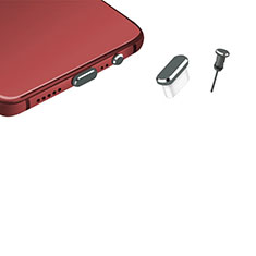 Tappi Antipolvere USB-C Jack Anti-dust Type-C Anti Polvere Universale H17 per Samsung Galaxy A8+ A8 Plus 2018 A730F Grigio Scuro