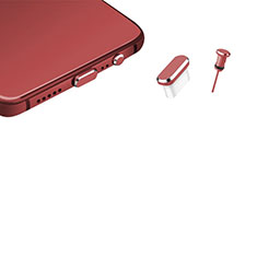 Tappi Antipolvere USB-C Jack Anti-dust Type-C Anti Polvere Universale H17 per Apple iPhone 15 Rosso