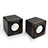 Altoparlante Casse Mini Sostegnoble Stereo Speaker Nero