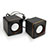 Altoparlante Casse Mini Sostegnoble Stereo Speaker Nero