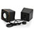 Altoparlante Casse Mini Sostegnoble Stereo Speaker Nero