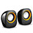 Altoparlante Casse Mini Sostegnoble Stereo Speaker S01 Nero