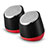 Altoparlante Casse Mini Sostegnoble Stereo Speaker S02 Nero