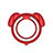 Anello Supporto Magnetico Sostegno Cellulari Universale H15 Rosso