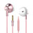 Auricolari Cuffia In Ear Stereo Universali Sport Corsa H05 Rosa