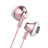 Auricolari Cuffia In Ear Stereo Universali Sport Corsa H05 Rosa