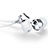 Auricolari Cuffia In Ear Stereo Universali Sport Corsa H21 Argento