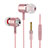 Auricolari Cuffia In Ear Stereo Universali Sport Corsa H25 Rosa