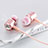 Auricolari Cuffia In Ear Stereo Universali Sport Corsa H25 Rosa