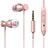 Auricolari Cuffia In Ear Stereo Universali Sport Corsa H34 Rosa