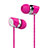 Auricolari Cuffie In Ear Stereo Universali Sport Corsa H16 Rosa Caldo