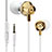 Auricolari Cuffie In Ear Stereo Universali Sport Corsa H21 Oro