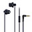 Auricolari Cuffie In Ear Stereo Universali Sport Corsa H27 Nero