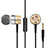 Auricolari Cuffie In Ear Stereo Universali Sport Corsa H30 Oro