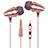 Auricolari Cuffie In Ear Stereo Universali Sport Corsa H35 Oro Rosa