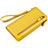 Borsetta Pochette Custodia In Pelle di Seta Universale T01 Giallo