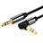 Cavo Audio Maschio a Maschio Jack 3.5mm AUX Stereo A10 Nero