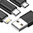 Cavo da Lightning USB a Cavetto Ricarica Carica Android Micro USB C01 per Apple iPad Mini Nero