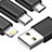 Cavo da Lightning USB a Cavetto Ricarica Carica Android Micro USB C01 per Apple iPad Pro 12.9 Nero