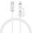 Cavo da Lightning USB a Cavetto Ricarica Carica Android Micro USB ML01 Bianco