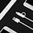 Cavo da Lightning USB a Cavetto Ricarica Carica Android Micro USB ML01 Bianco