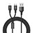 Cavo da Lightning USB a Cavetto Ricarica Carica Android Micro USB ML05 Nero