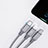 Cavo da Lightning USB a Cavetto Ricarica Carica Android Micro USB Type-C 3.5A H01 per Apple iPad Pro 12.9 (2022) Grigio Scuro