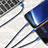 Cavo da Lightning USB a Cavetto Ricarica Carica Android Micro USB Type-C ML02 Blu
