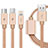 Oro Cavo da Lightning USB a Cavetto Ricarica Carica Android Micro USB Type-C ML03 Oro