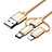 Cavo da Lightning USB a Cavetto Ricarica Carica Android Micro USB Type-C ML05 Oro