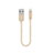 Cavo da USB a Cavetto Ricarica Carica 15cm S01 per Apple iPad 10.2 (2020) Oro